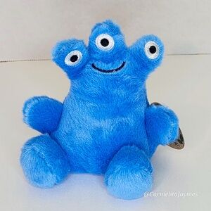 ZEKE 😈 Blue 3 Eyed Halloween Monster Official Aurora Palm Pal Plush NWT